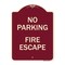 Signmission No Parking Fire Escape Heavy-Gauge Aluminum Architectural Sign, 24" x 18", BU-1824-23743 A-DES-BU-1824-23743 - alternate 1